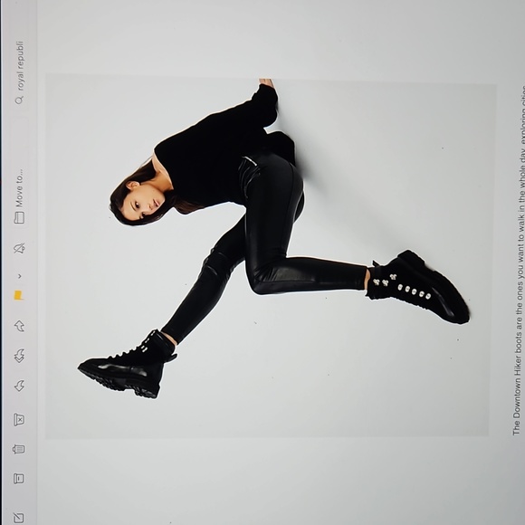 Royal Republiq Downtown Hiker Black Boots - Picture 2 of 8